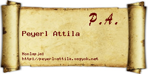 Peyerl Attila névjegykártya